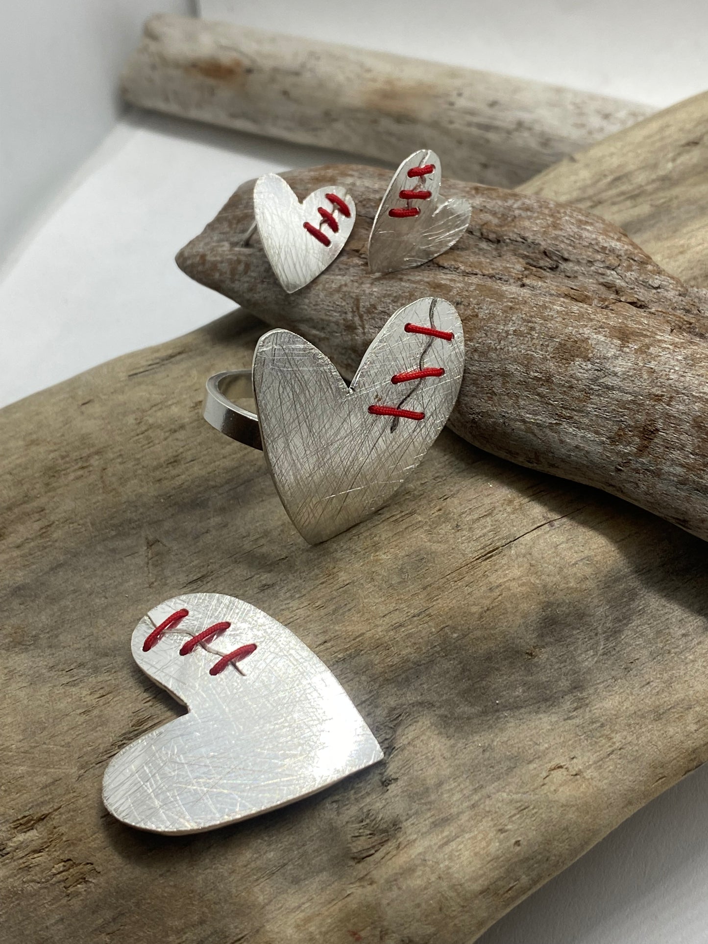 Aros corazón zurcio