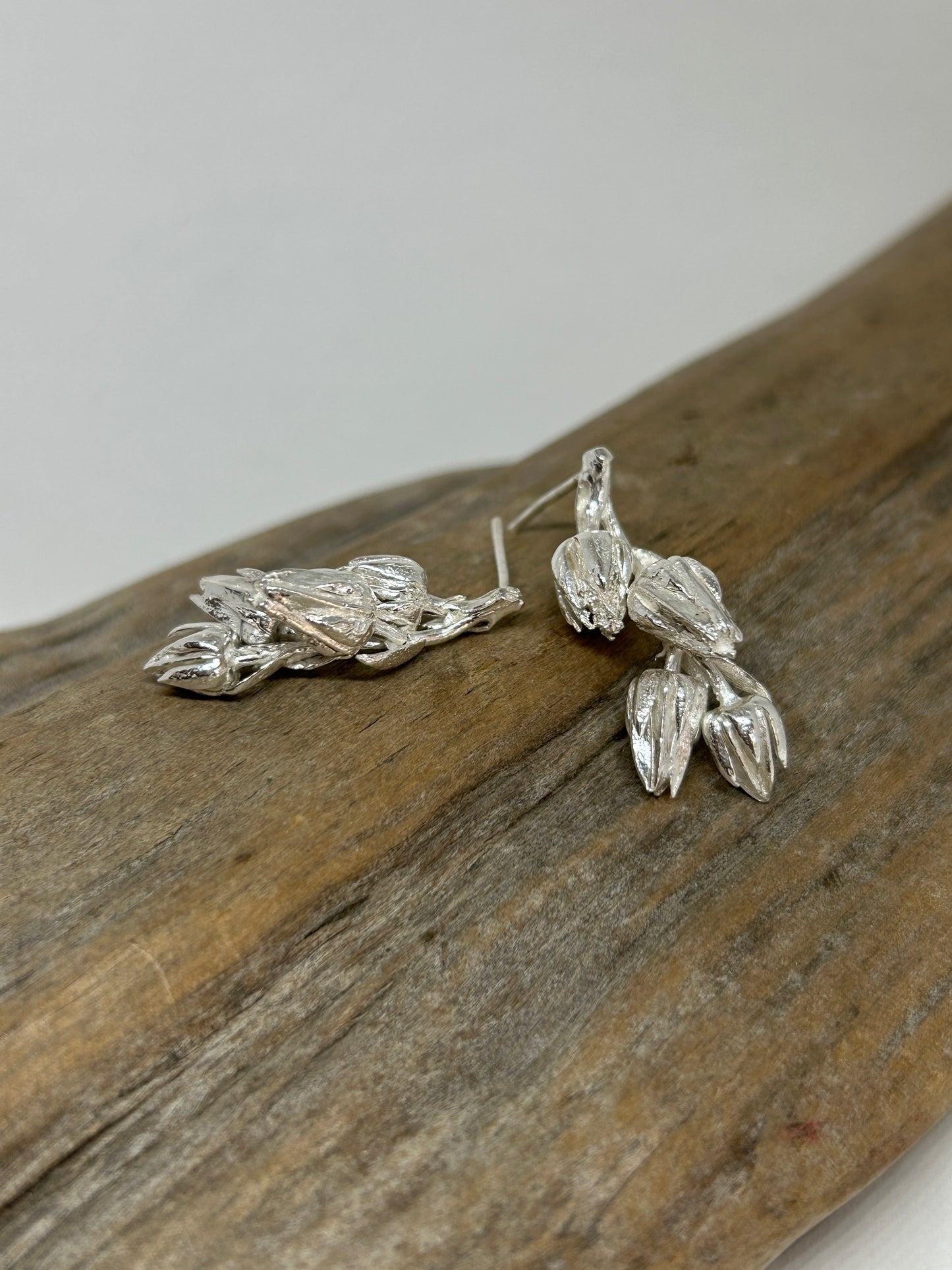 Aros flor colgante