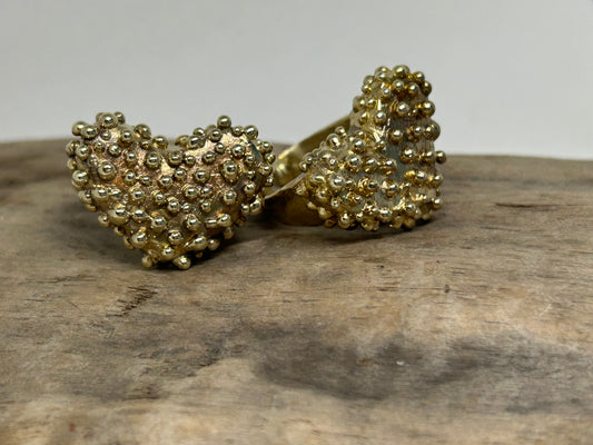 Anillo Corazón Pelotudo bronce