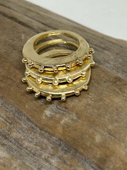 Anillo stack pelotas bronce